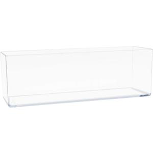 Royal Imports Flower Vase Acrylic Rectangle- Decorative Centerpiece, Succulent Planter Pot for Home or Wedding - Non Breakable Plastic, 4" X12 Low Square - Clear