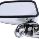 A Pair of Door Mirrors Chrome Manual Side View Mirrors Set For 87-88 Toyota Pickup Truck 4 Runner