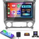 8Core 6G+128G Car Radio for Chevrolet Silverado & GMC Sierra 2014-2018, Rimoody Car Stereo Android 13 Carplay Android Auto Mirror Link DSP-32 10.1'' Touchscreen GPS WiFi BT FM/RDS 59-UI Camera