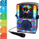 Singing Machine SML625BTBKD Karaoke Machine, Portable Bluetooth CD+G Karaoke System, Black