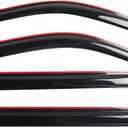 in Channel Window Visors Compatible with 1991-2005 Ford Explorer & Explorer Sport Trac & Mercury Mountaineer, Sun Rain Guard Smoke Slim Style Sun Rain Wind Guards Wind Deflector 4Pcs by IKON