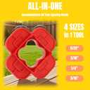 2 x 8 Pcs Red ABS Deck Spacer Tool - 4-in-1 Camo Deck Tool with Multi-Size Deck Board Spacers (5/32", 3/16", 1/4", 5/16") for Composite, PVC & Hardwood Decking - Reusable & Fast Install