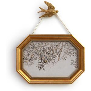 Gold Framed Canvas Wall Art Vintage Decor,Apple Tree Painting Prints, 8"x12" Picture Frame for Living Room Bathroom Kitchen Bedroom office