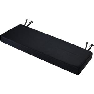 Outdoor Bench Cushion for Patio Furnitures,Fade Resistant Waterproof Thicken Soft Lounger Seat Replacement Cushions for Outdoor Furniture, Indoor Bench Seat Pads Sofa Pillow (Black, 48x18x3 in)