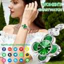 Silver Watch for Women, Luxury Casual Fashion Women's Wrist Watches with Smart Notifications, 24/7 Blood Pressure/Sleep/Heart Rate/Sport Monitor, IP68 Waterproof Women Smart Watch with Free APP