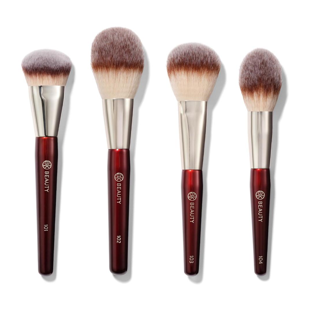 BK BEAUTY Essentials Face Brush Set (4PC), 100% Crueltyfree, Vegan, Softest Makeup Brush Set with 4 Face Brushes