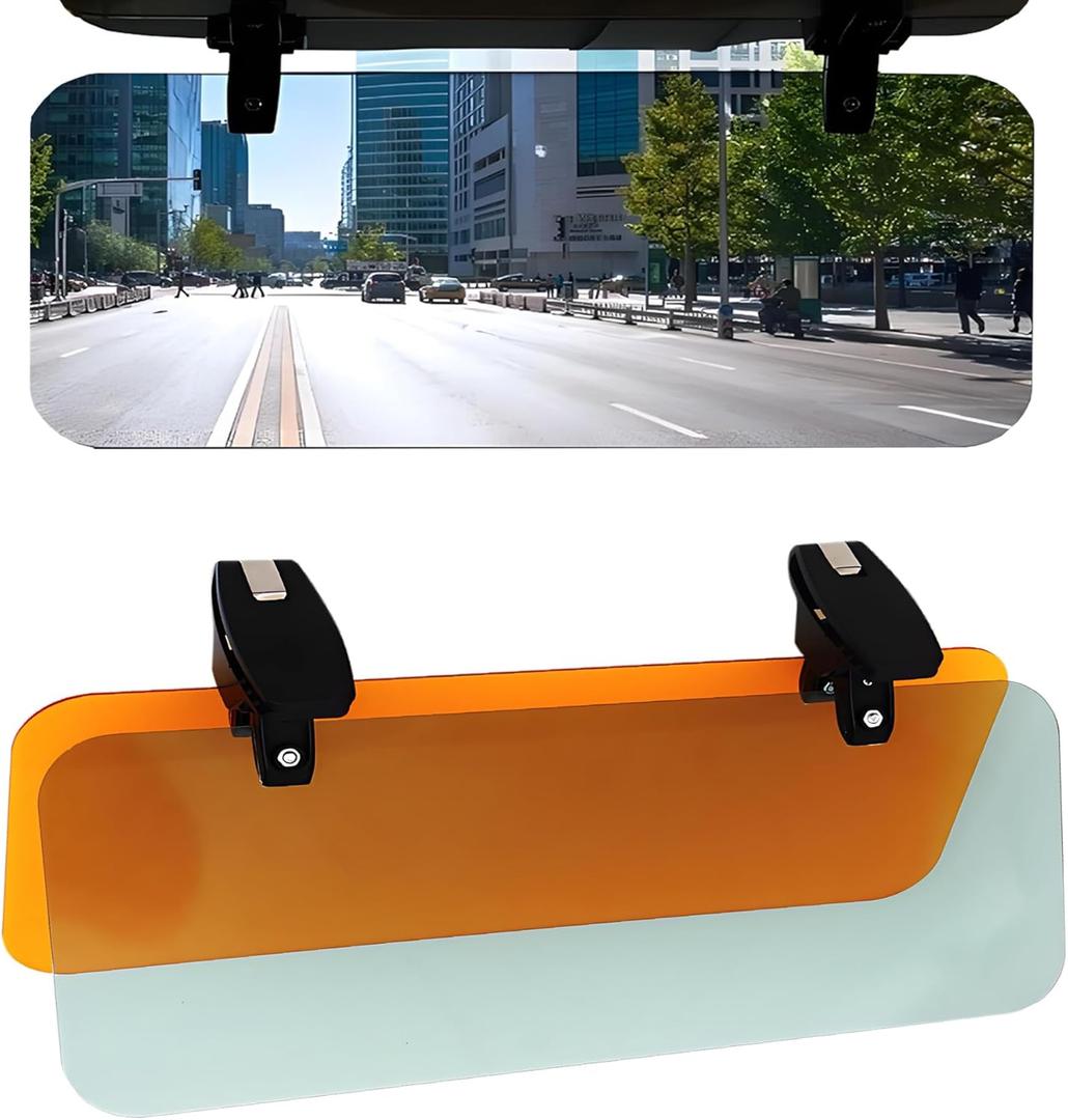 Car Sun Visor Extender - Premium 2-in-1 Polarized UV400 Anti-Glare, Day & Night Universal Adjustable for Safe Driving