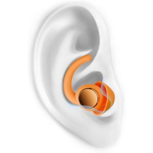 Ear Plugs for Sleeping - Noise Reduction Soft Silicone Earplugs, 2 Pairs Reusable Hearing Protection Earplugs for Noise Sensitivity, Sleep,Snore,Travel,Sound Reduction Noise Cancelling - Orange
