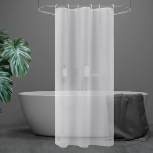 UFRIDAY Shower Stall Curtain 36x72 inches,Frosted Small Stall Shower Curtain Liner with 2 Magnets Plastic Waterproof Shower Curtain with Hooks