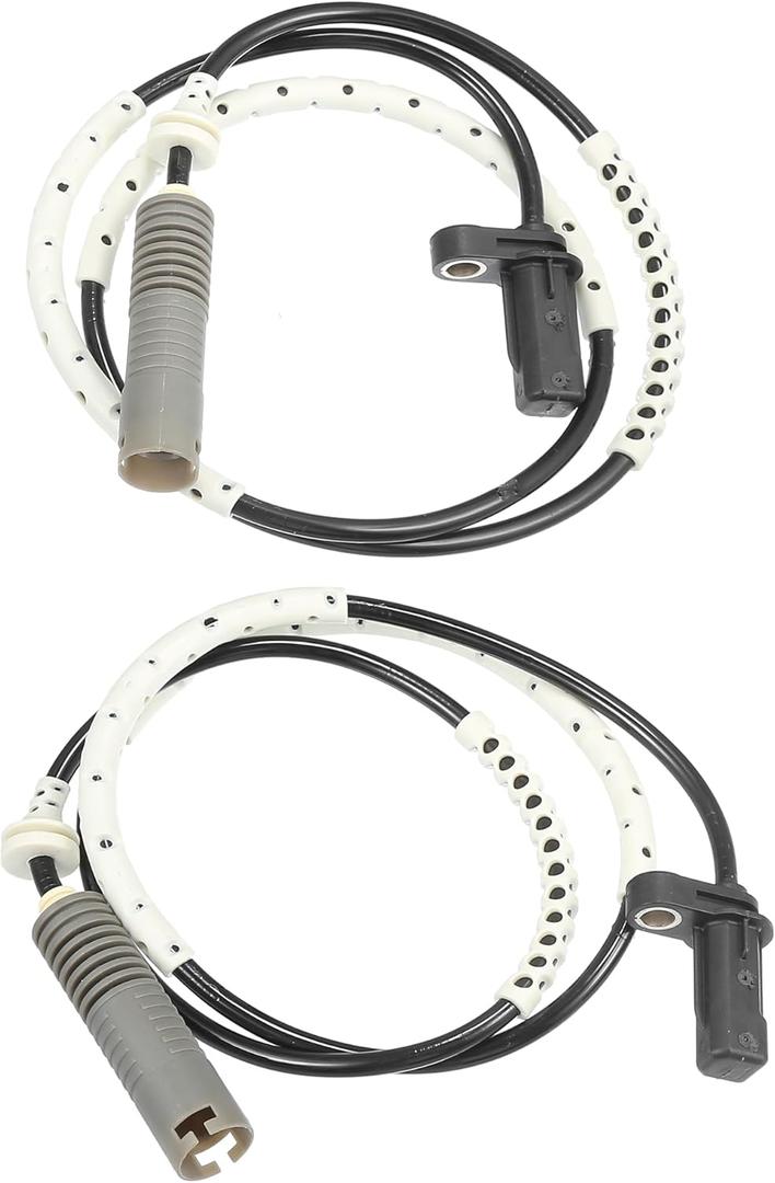 Motoforti Rear Left Right ABS Sensor Wheel Speed Sensor, for BMW 128i L6 3.0L E82 Series 2008-2013, Plastic, No.34526760425, Black, 2pcs