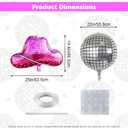 4 Pcs Disco Cowgirl Party Decorations, Silver Disco Ball Balloons Pink Huge Western Cowgirl Hat Foil Balloons for Western Theme Cowgirl Birthday Party Decorations Bachelorette Party Supplies