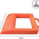 ROBLOCK Pallet Jack Chock Heavy Duty Wheel Chock, Pallet Jack Stopper for Truck 14.2" Length x 11.2" Width x 2" Height (1 Pack, Orange)