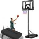 Goplus Portable Basketball Hoop, 10FT Height Adjustable Basketball Goal w/44‘’ Shatterproof Backboard, Outdoor Basketball Stand for Adults Teens Backyard Driveway