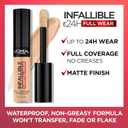 L'Oreal Paris Makeup Infallible Full Wear Waterproof Matte Concealer, Full Coverage, Pecan, 0.33 fl. oz.
