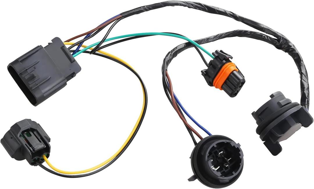 WMPHE Compatible with Headlight Wiring Harness Chevy Silverado 1500 2500HD 3500 3500HD 2007 2008 2009 2010 2011 2012 2013 2014, Lamp Wire Harness, Front Lamp Socket Wire OEM 15841609 25962806