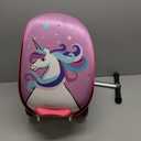 VEVOR Ride-on Luggage, 20 L Capacity, 20 Inches Kids Scooter Suitcase with Flash PU Wheels, Adjustable Handle & TPR Non-Slip Grip, Foldable & Lightweight Scooter Luggage for Kids Aged 5+, Purple