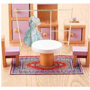 Zerodeko Hangers 1PC Iron Doll Garment Rack, Classic Doll Dress Rack, Doll Closet Clothes Hanger Mini Coat Hanger or Dollhouse Supplies, Show Doll Clothes (Golden) Pet Clothes