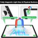 Zocelight Rechargeable A3 Light Board with Built-in Stand & Bag,Super Bright Magnetic Light Box for Tracing,Wireless Light Pad for Diamond Painting,Side Buttons,LED Light Table for Drawing,Sketching