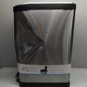 Home Zone Stainless Steel Kitchen Trash Can with Rectangular Design and Step Pedal | 45 Liter / 12 Gallon Storage with Removable Plastic Trash Bin Liner, Silver