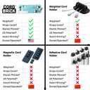 2 x CordBrick Steel Weighted Cord Holder, Cord Wrap, Phone Accessory, Stocking Stuffer for Men, Adults, College Students. Nightstand, Desk Travel Organizer. Silicone. 2pk Coral