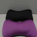 2 Pack Microbead Neck Pillow Squishy, Bone Headrest Pillow Neck & Cervical Support Bolster Cushion Comfortable Soft Universal Tube Pillow for Home Sofa Bed Travel Car Sleeping (Black + Purple)