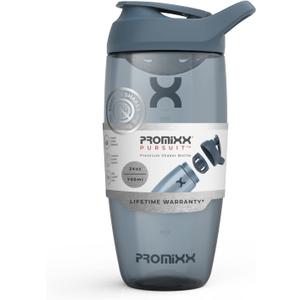 Promixx PURSUIT Protein Shaker Bottle  Premium Sports Shaker Bottles for Protein Mixes and Supplement Shakes  Easy Clean, Durable Protein Shaker Cup (23.7 Ounces, Midnight Blue)