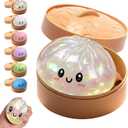 Dumpling Squishies, Glitter Dumpling Squishies Box, Colorful Dumpling Stress Balls, Soft Squeeze Decompression Dough, Fidget Sensory Toy for Anxiety Stress Relief for Children Adult, Transparent