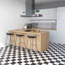Nexus Self Adhesive 12-Inch Vinyl Floor Tiles, 20 Tiles - 12" x 12", Black/White Pattern - Peel & Stick, DIY Flooring for Kitchen, Dining Room, Bedrooms & Bathrooms by Achim Home Decor