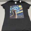 Funny Alpaca Shirt Alpacas Van Starry Night Painting Alpaca T-Shirt, M 