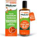 2 x Medicasp Coal Tar Anti-Dandruff Shampoo, Alleviates Symptoms from 1st Wash, Treats Psoriasis, Seborrheic Dermatitis & Itchy Dry Scalp, Fights the Root Cause of Dandruff, Flakes Shampoo, 6 fl oz
