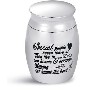 Mini Cremation Urns for Human Ashes Infinity Love Rose Flower Heart Peace Love Keepsake for Mother Mom Women Men Memorial Funeral Holder (Special people never leave us...)