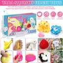 15Pcs Taba Squishies Kit, Squishies Fidget Toys, Including Strawberry, Cat Paw, Hamster Toy, Stress Relief Toys Party Favors for Kids 4-8 8-12, Sensory Toys Birthday Easter Gifts