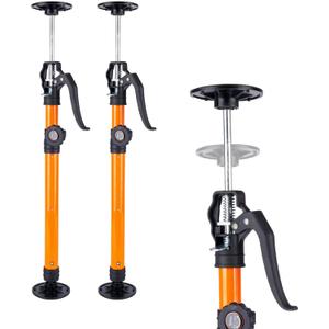 Cabinet Jack for Installing Cabinet Support Rod 3rd Hand Support System Adjustable Support Pole,Extend from 19.29 inch to 43.30 inch,Orange 2 Pack