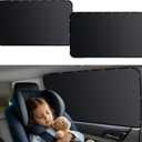 ZATOOTO Car Window Shade for Baby Car Privacy Shades Full Blackout Car Window Covers for Back Window Magnetic Side Window Shade Universal Cool Down Your Car Great for Traveling, Camping Privacy (Blackout (Rear)-2pcs)