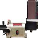 BUCKTOOL Direct Drive Bench Belt Sander, 4x36 in Belt and 8 in Disc Sander, 3/4HP Belt Sander for Woodworking, 5.0A Benchtop
