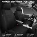 CAR PASS 3D Air Mesh Car Seat Covers Two Front Seats Only, Universal Seat Covers for Car Fit SUV,Vans,Sedan,Trucks, Breathable Automotive Interior Seat Covers Airbag Compatible (Black)