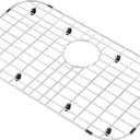 26" X 14" Sink Protector for Kitchen Sink,Large Sink Rack with Rear Drain,Stainless Steel Kitchen Sink Grate with Corner Radius R:3-1/2",Sink Bottom Grid for Kitchen Single Sink Bowl,Drying Rack