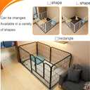 Dog Fence，Puppy playpen，Metal playpen with gate，Freely combinable, Easy to Install，Indoor Outdoor ，Dog Pen Indoor(47 * 24 * 24IN-6PSC)
