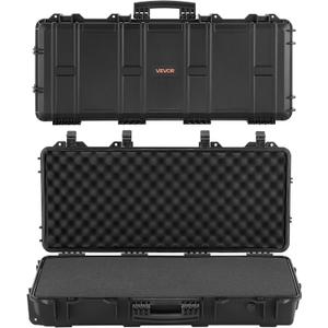 VEVOR Rifle Case, Rifle Hard Case with 4 Layers Fully-protective Foams, Lockable Hard Gun Case with Wheels, IP67 Waterproof & Crushproof, for Rifles or Shotguns, 36 inch