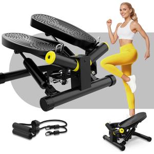 ZIWWVY- Mini Twist Stepper, Stepper Machine with 330LBS Weight Capacity, Mini Stepper for Full Body Workout, Adjustable Step Height, Smooth and Quiet, Step Machine for Men Women