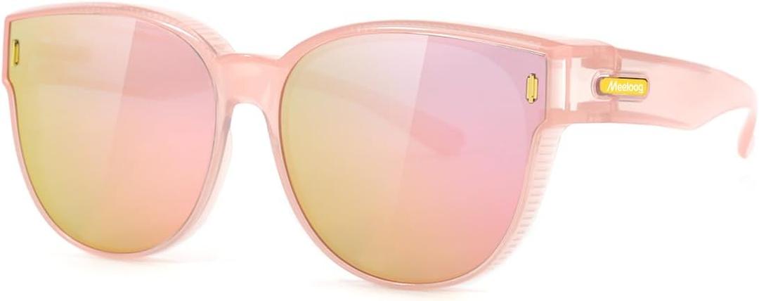 Meeloog Sunglasses Fit Over Glasses for Women Polarized Stylish Large Shades Cover Glass UV400 For Driving