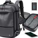 Air Vacuum Backpack with USB Charging Port,Vacpack Backpack with Removable Vacuum Bag, Expandable Air Back with Lock and Pump, Vacuum Compression Bag for Travel and Business