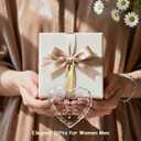 FLYAB Friends Christmas Ornaments Friend Gifts for Women - Heart Glass Friendship Ornament with Ready Gift-Box for Christmas Tree Decorations Keepsake Gifts for Best Friend Besties Family (A01)