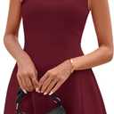 PRETTYGARDEN Summer Dresses for Women 2026 Elegant Classy Spring A Line Business Casual Work Graduation Cocktail Short Dress (Red, M)