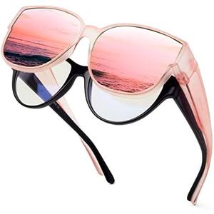 Face Shadow Polarized Sunglasses Fit Over Glasses, Sunglasses for Women to Go Over Glasses UV Protection Lightweight
