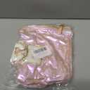 Hiroyuki Iridescent Makeup Bag, 14 inches Cosmetic Bag, Large Capacity Travel-Friendly Pouch (plain, pink)