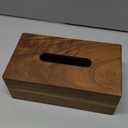 YANGQIHOME Rectangular Tissue Box Cover, Wood Rectangle Tissue Holder for Bathroom, Living Room, Dining Table, Decorative Facial Tissue Box Cover, 9.84" x 5.62" x 4.7"