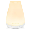 InnoGear Essential Oil Diffuser, Ultrasonic Diffusers for Home Aromatherapy Humidifier for Valentine's Gift Bedroom Room 7 Colors LED 2 Mist Mode Auto Off, Basic White