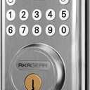 Keyless Entry Door Lock with Keypad - Smart Deadbolt for Front Door with 2 Keys - Auto Lock - Easy Installation - DS10 Mini (Satin Nickel)