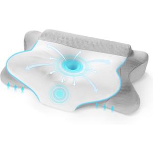 Cervical Pillow for Neck Pain Relief,Contour Memory Foam Pillow with Breathable and Cooling Pillowcase, Neck Support Pillow for Side, Back and Stomach Sleeper